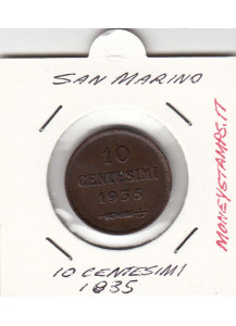 1935 10 Centesimi Rame San Marino